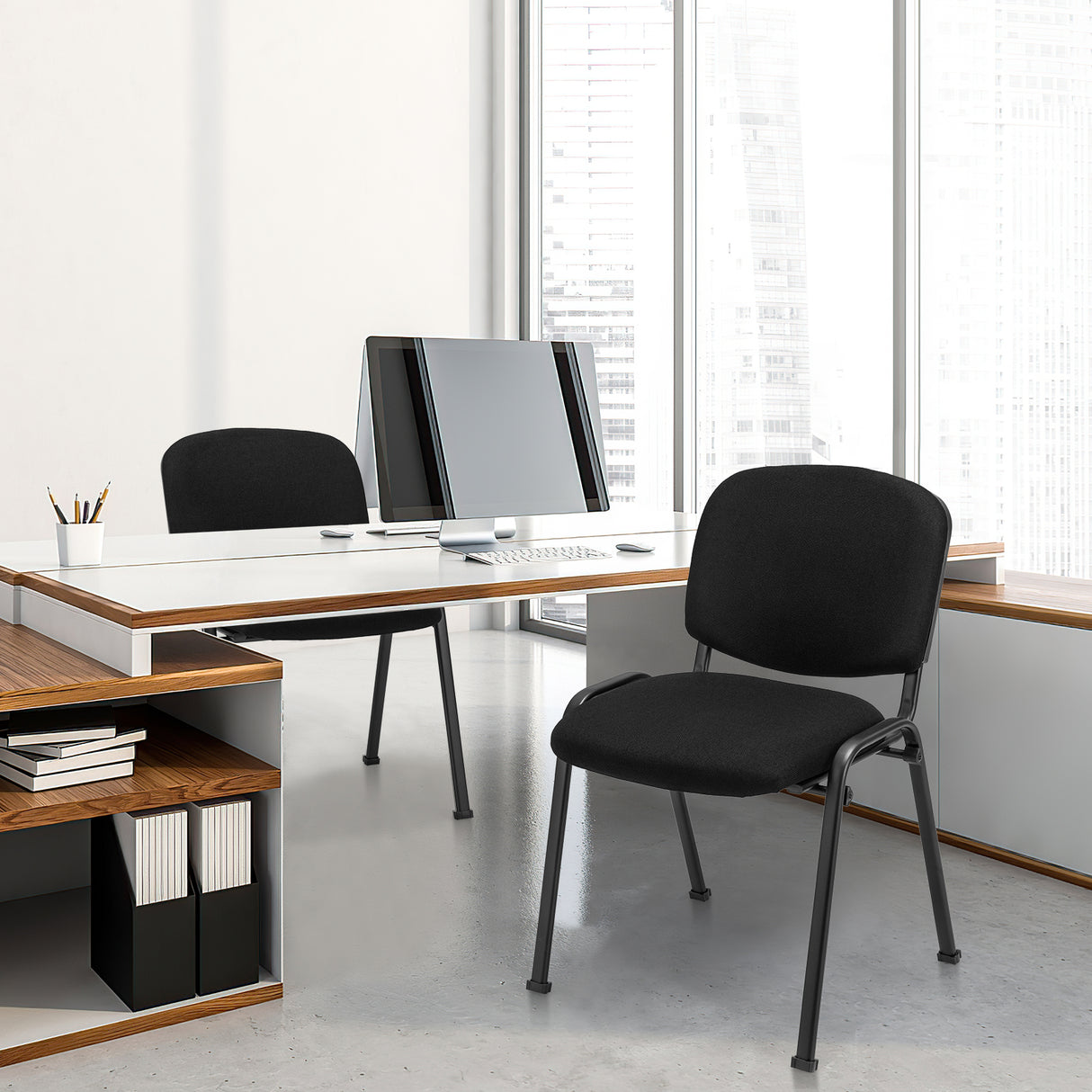 5 Pieces Elegant Conference Office Chair Set for Guest Reception