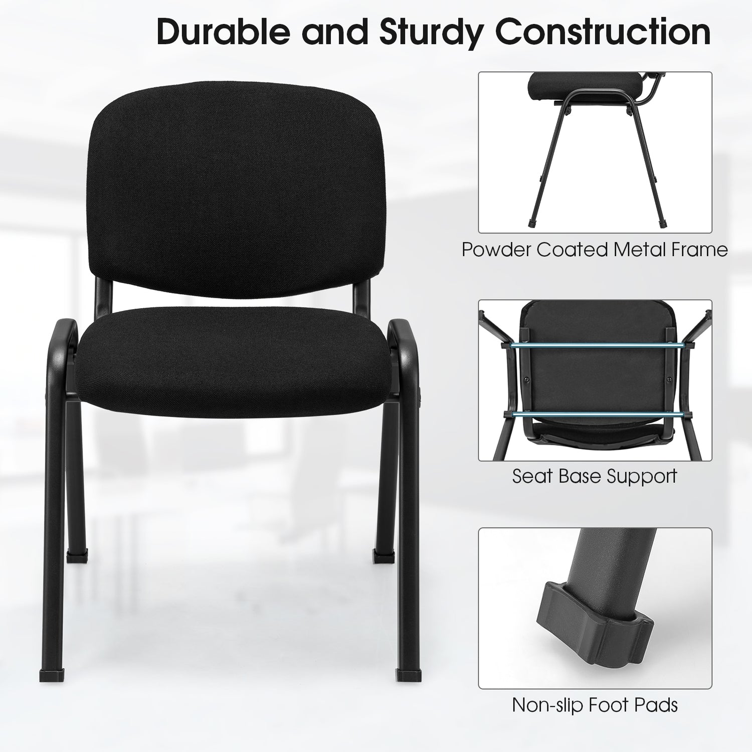 5 Pieces Elegant Conference Office Chair Set for Guest Reception