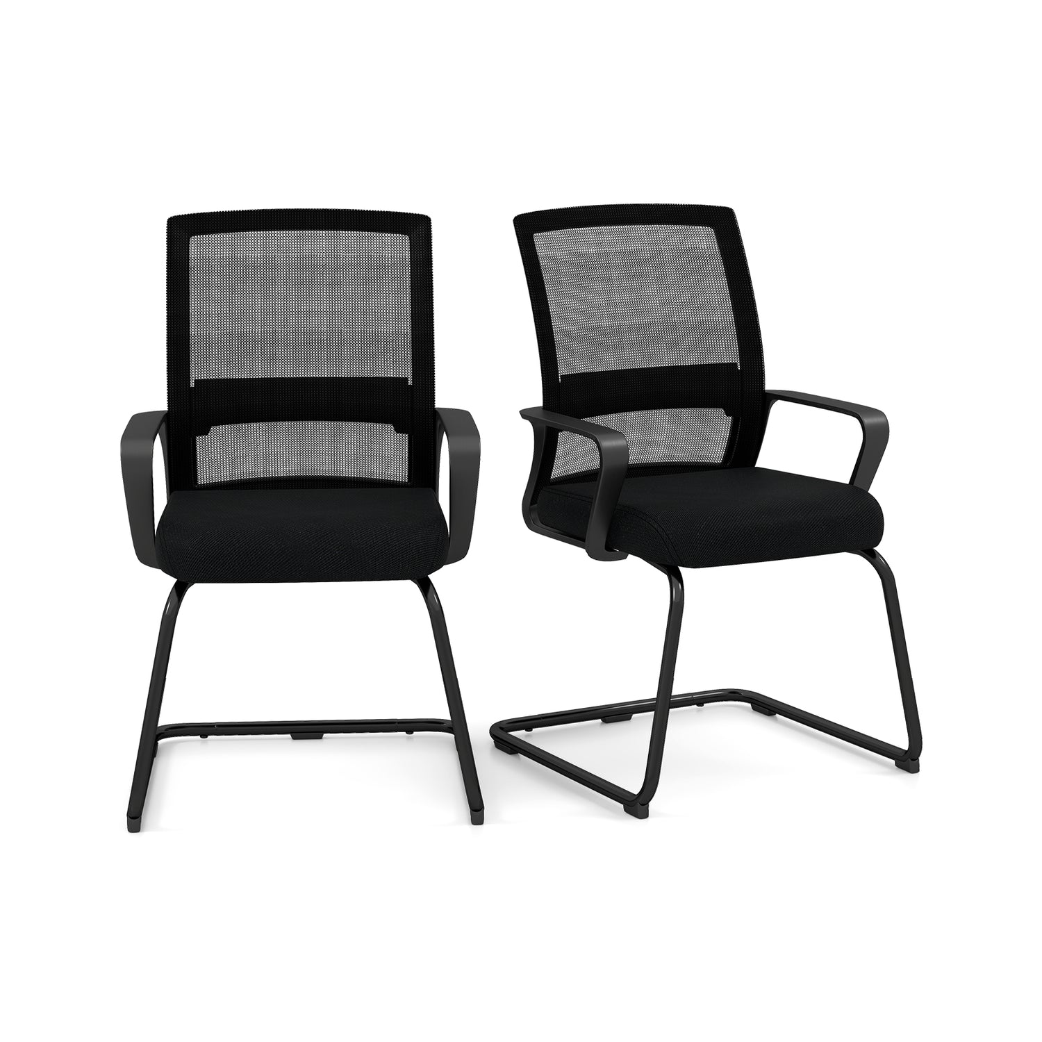 Office Guest Chair with Lumbar Support for Waiting Room-2 Pieces