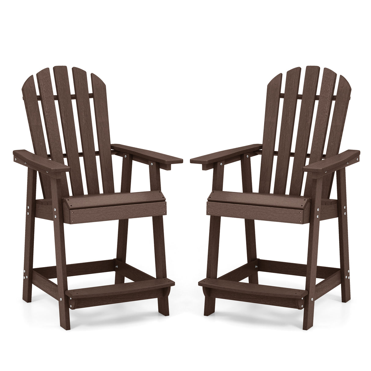 HDPE Patio Chair with Armrest and Footrest for Indoor Outdoor