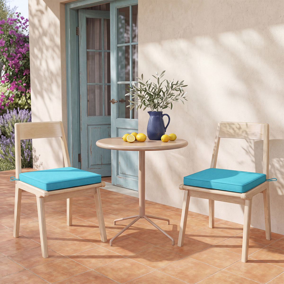 Outdoor Chair Cushion Set of 6 Waterproof Olefin Seat Cushions