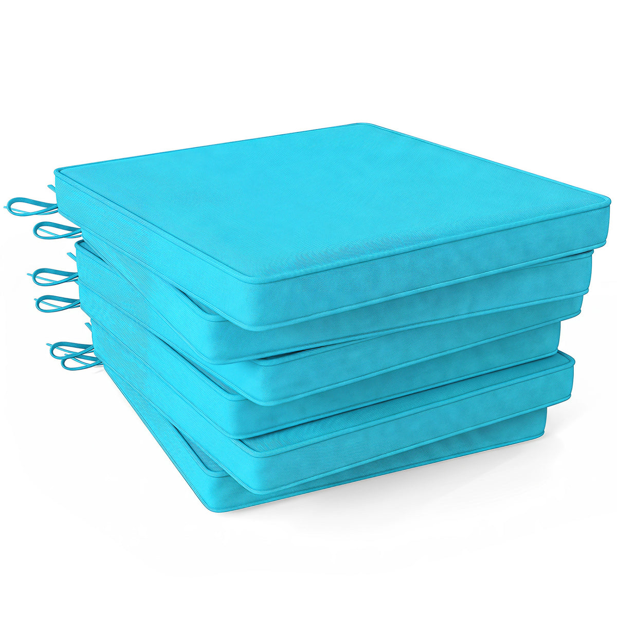 Outdoor Chair Cushion Set of 6 Waterproof Olefin Seat Cushions