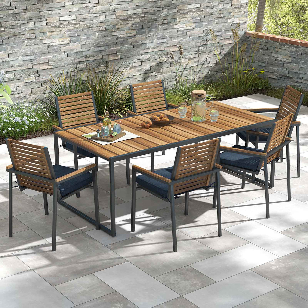 Outdoor Chair Cushion Set of 2 Waterproof Fade-Resistant Olefin Seat Cushions
