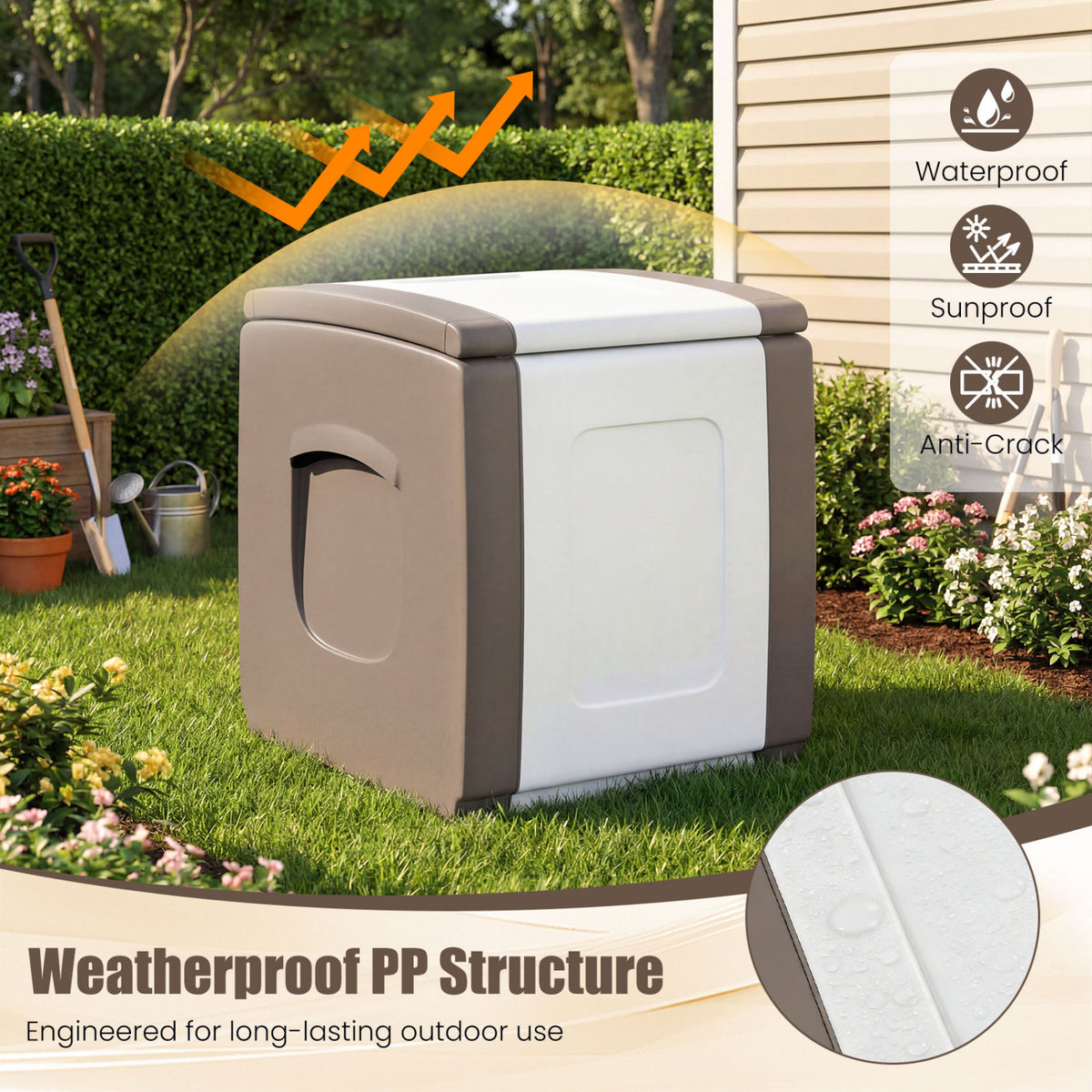 Outdoor Deck Box with Lid for Packages and Garden