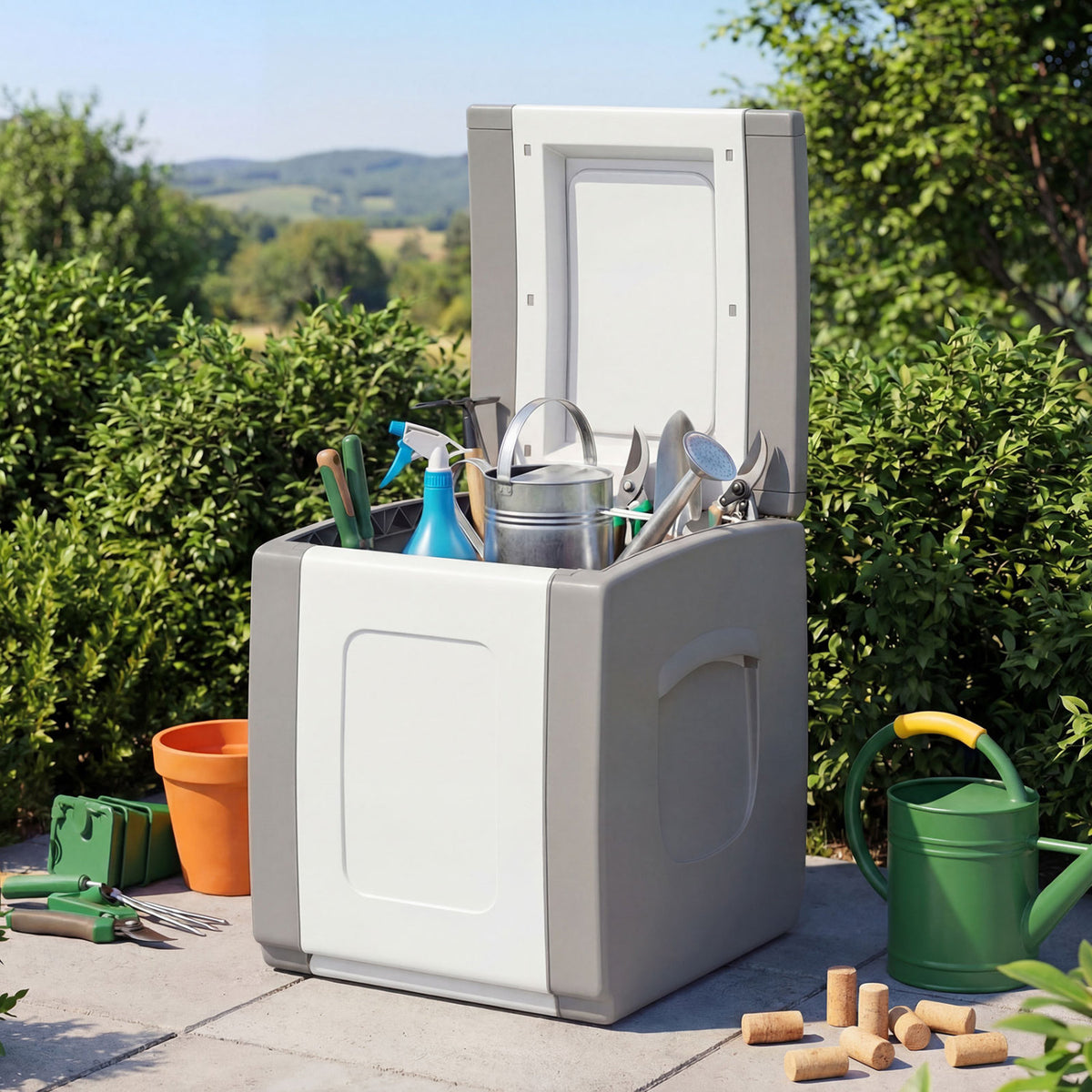 Outdoor Deck Box with Lid for Packages and Garden