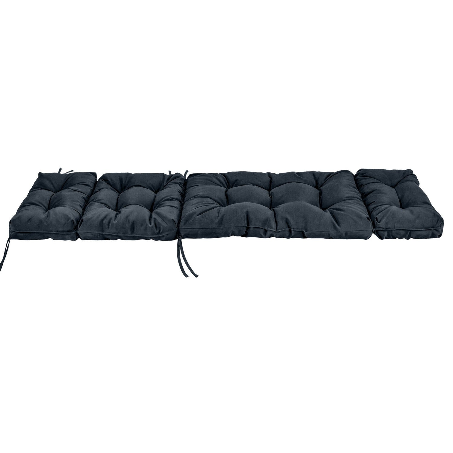 Outdoor Lounge Chaise Cushion with String Ties for Garden Poolside