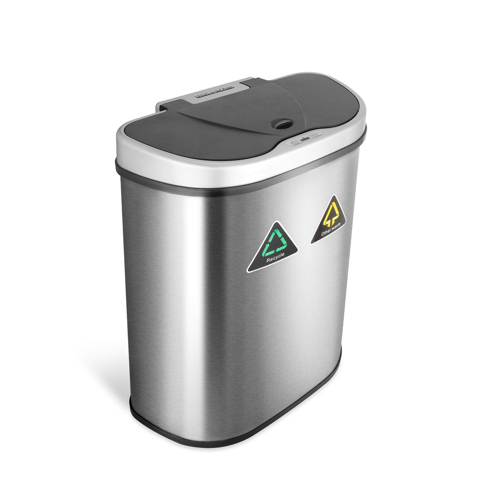 Dual Compartment Motion Sensor Trash Can 18.5 Gallon | DZT-70-11R