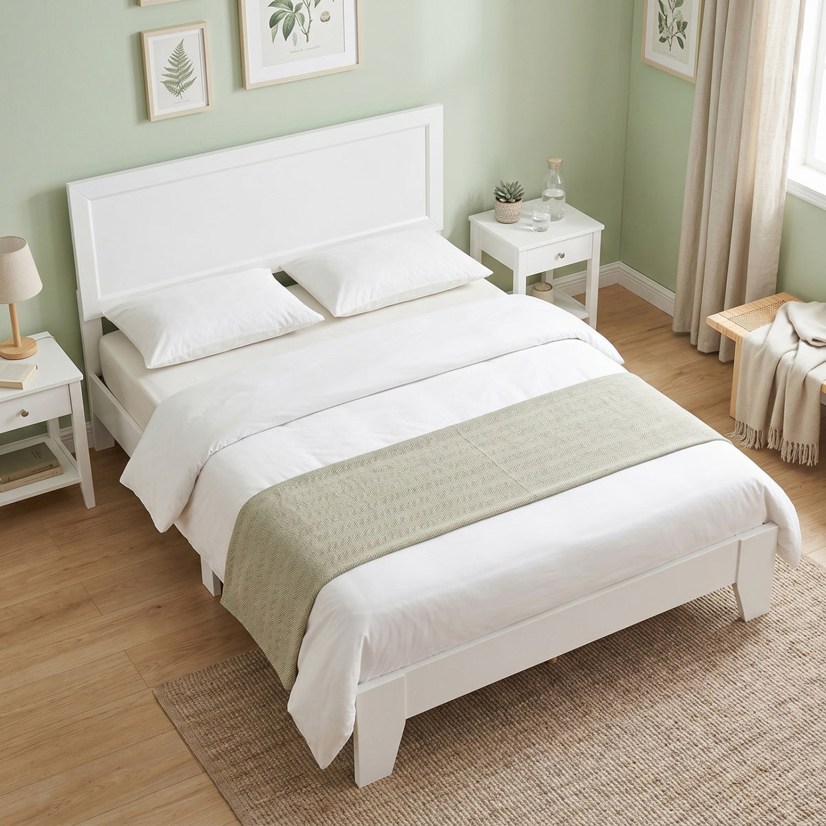 Queen Size Modern Bed Frame with Headboard