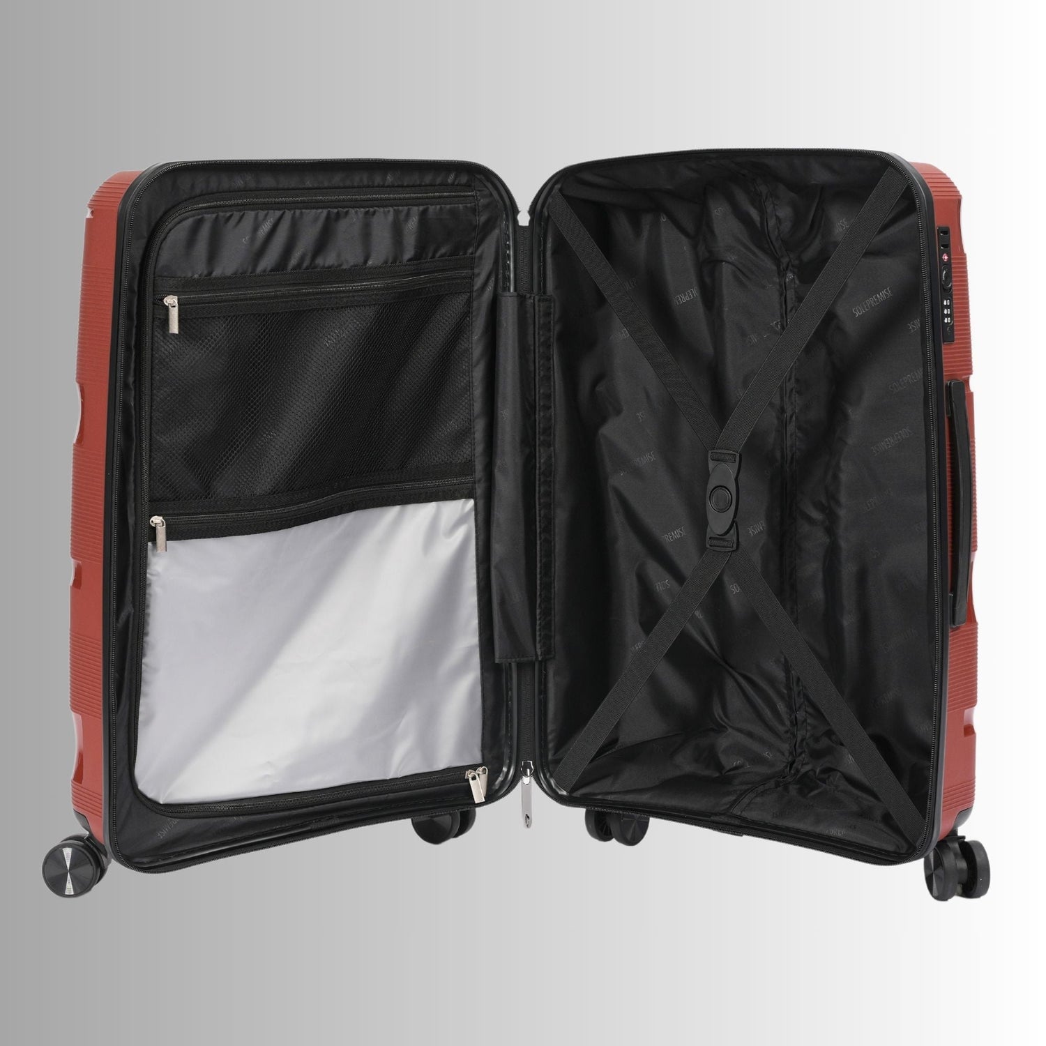 20-inch Red Carry-On Hardcase Roller Luggage