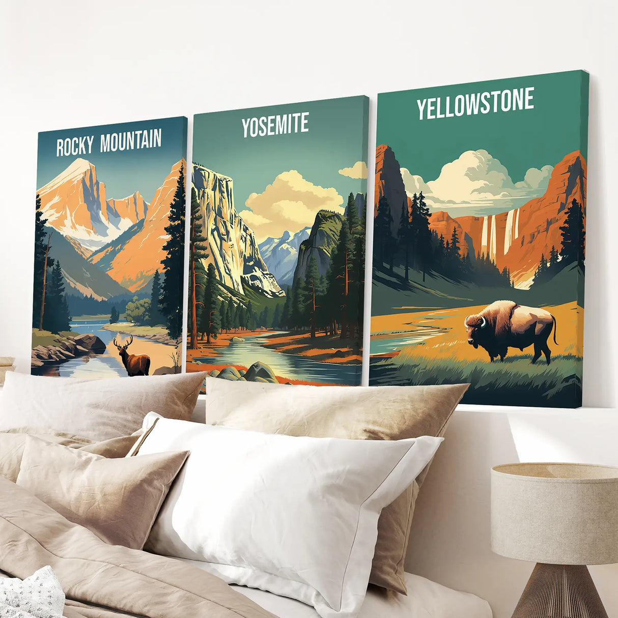 Rocky Mountain, Yosemite, Yellowstone. National Park Wall Art