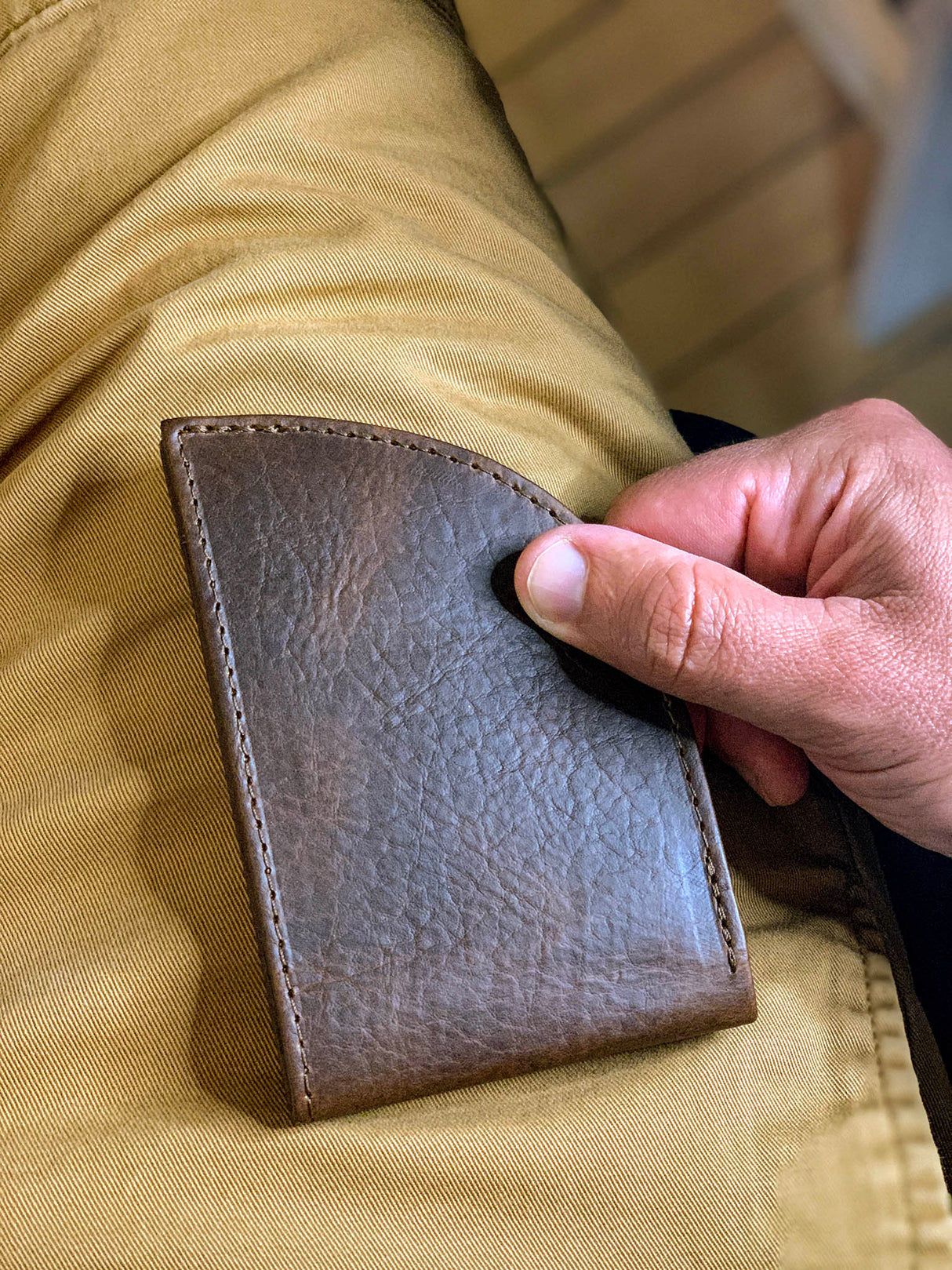 Rogue Front Pocket Wallet in Horween Bison