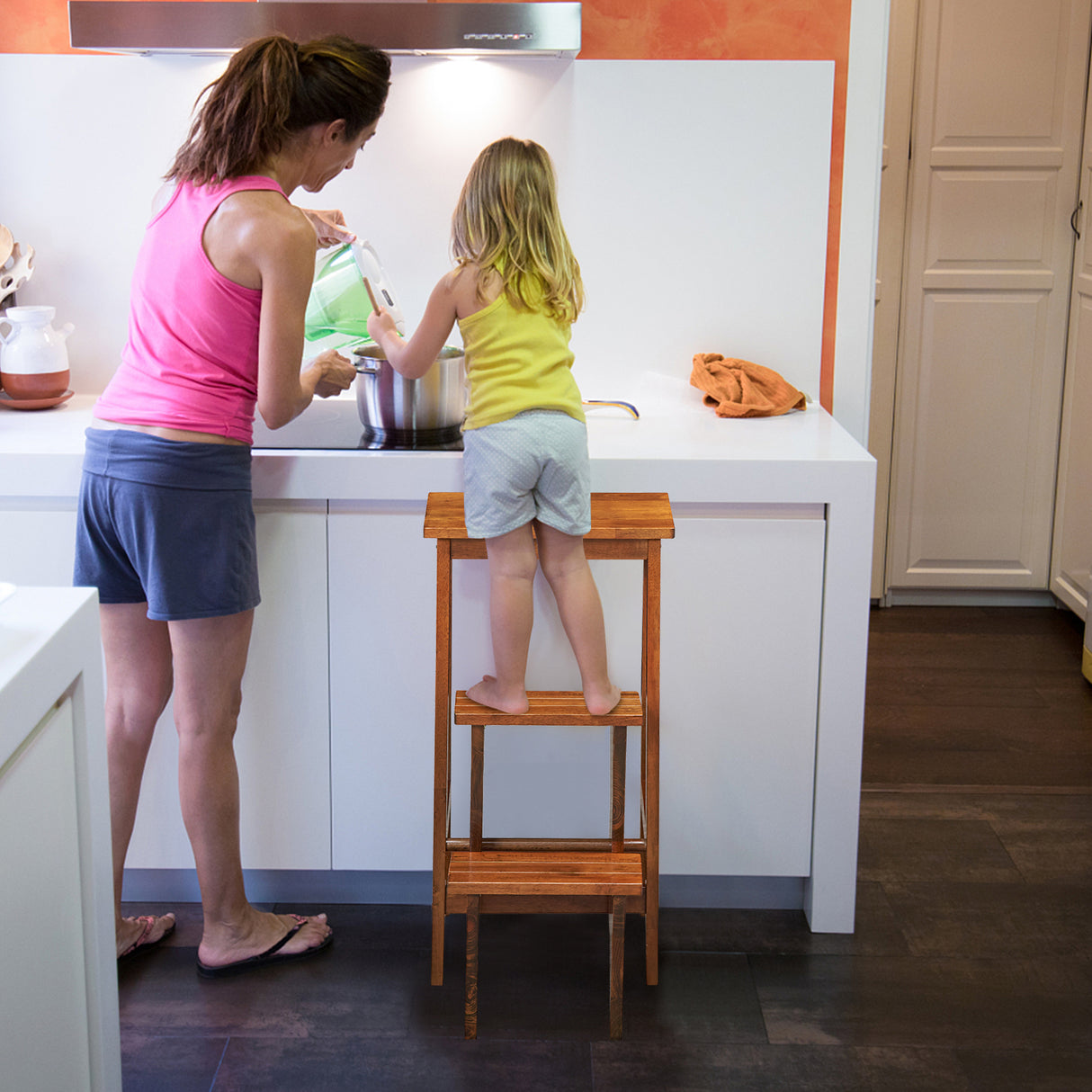 3 Tier Step Stool 3 in 1 Folding Ladder Bench