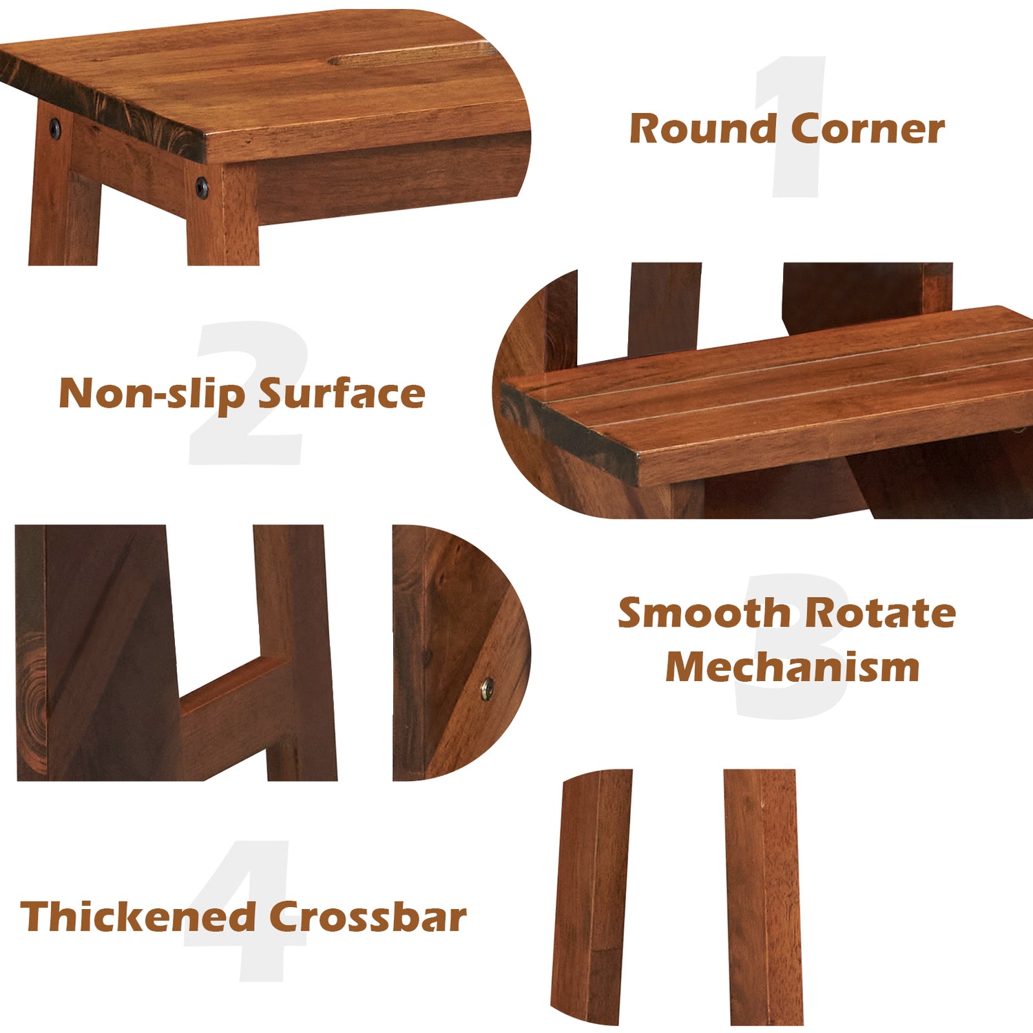 3 Tier Step Stool 3 in 1 Folding Ladder Bench