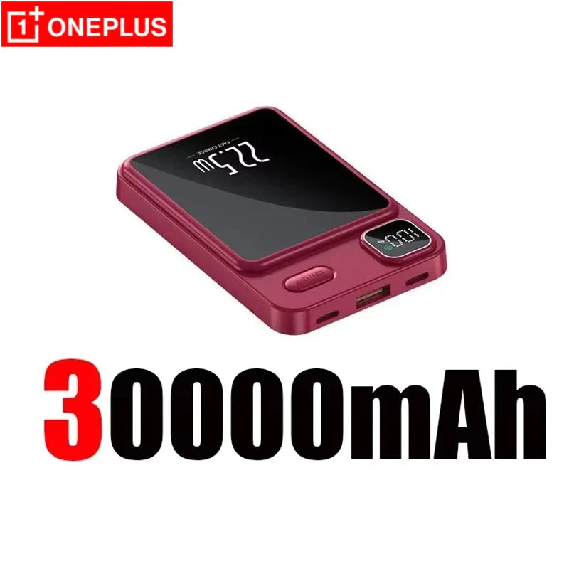OnePlus 50000mAh Magnetic Wireless Charger Power Bank External Battery Fast Charging PowerBank For Android iPhone 15 16 Xiaomi