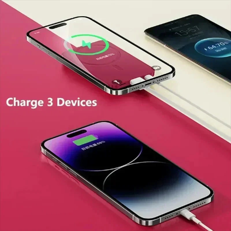 OnePlus 50000mAh Magnetic Wireless Charger Power Bank External Battery Fast Charging PowerBank For Android iPhone 15 16 Xiaomi