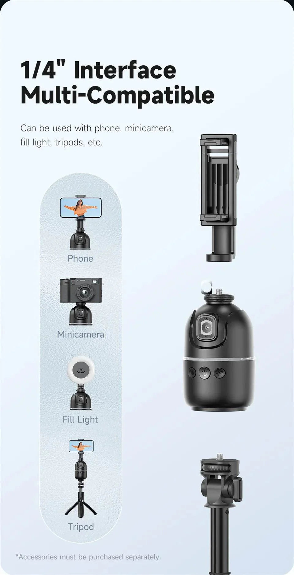 FANGTUOSI AI Smart Gimbal 360° Face Tracking Stabilizer