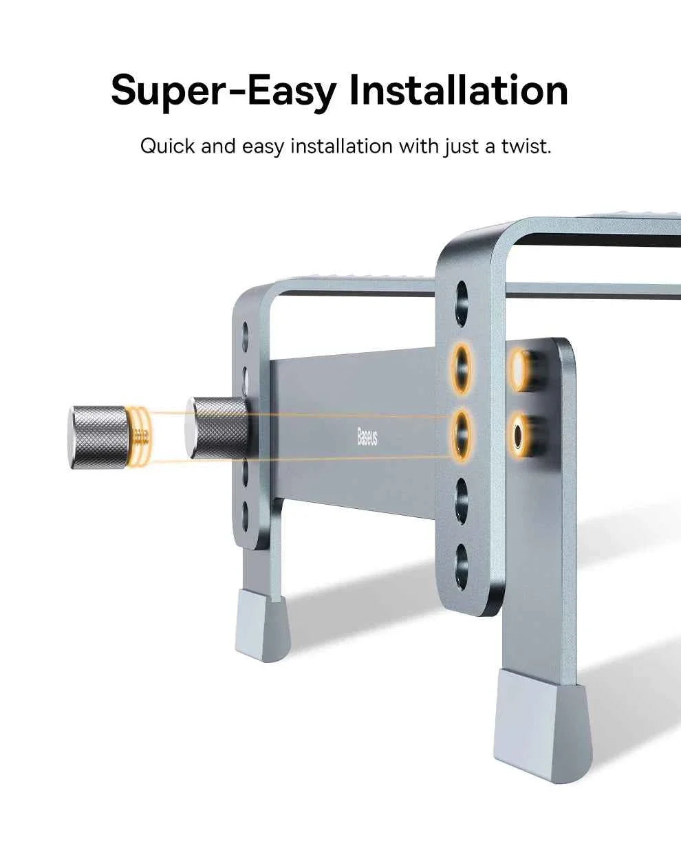 Baseus Laptop Stand Support for Notebook Aluminum Alloy 4 Gears Adjustable Vertical Stand For Macbook Air Pro 17'' Laptop Stand