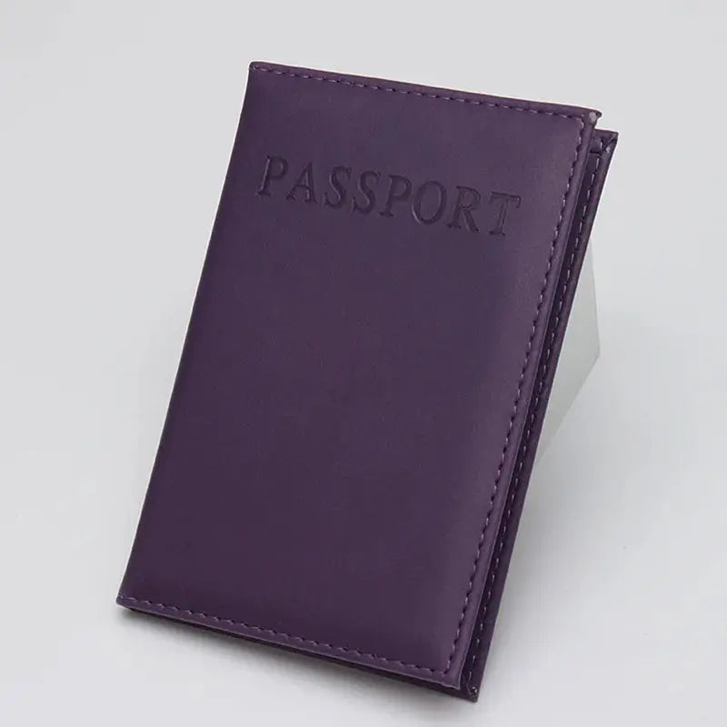High Quality English PU Leather Passport Covers Document Cover Travel Passport Holder ID Card Passport Holder Travel Acceessory