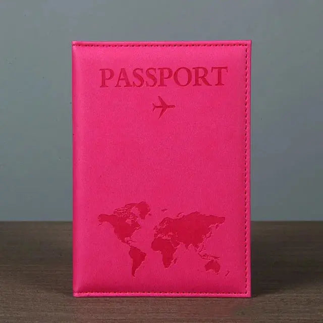 PU Passport Holder Map Pattern Ticket Passport Covers Travel Passport Protective Cover ID Credit Card Holder Travel Accessories