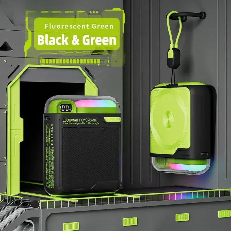 10000mAh Wireless Power Bank with Stand USB C Cable PD20W Fast Charging Magnetic External Spare Battery for IPhone Samsung Xiaom