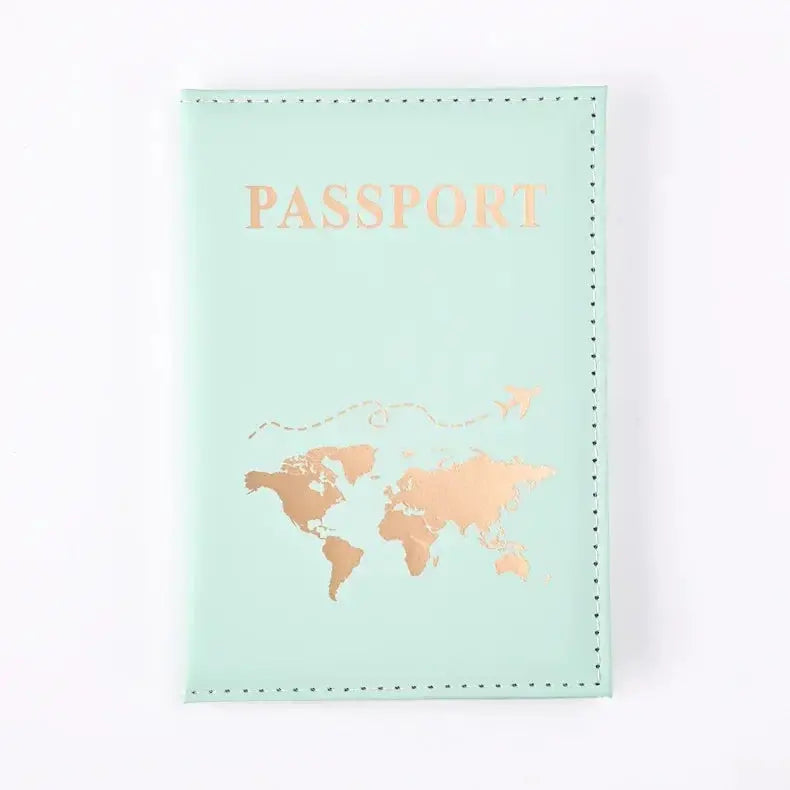 Fashion Women Travel Passport Cover Holder Case ID Credit Card Holder Travel Accessories Map Passports Wallet Ticket Protective