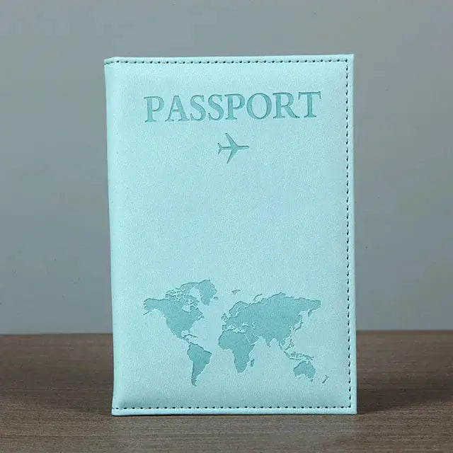 PU Passport Holder Map Pattern Ticket Passport Covers Travel Passport Protective Cover ID Credit Card Holder Travel Accessories