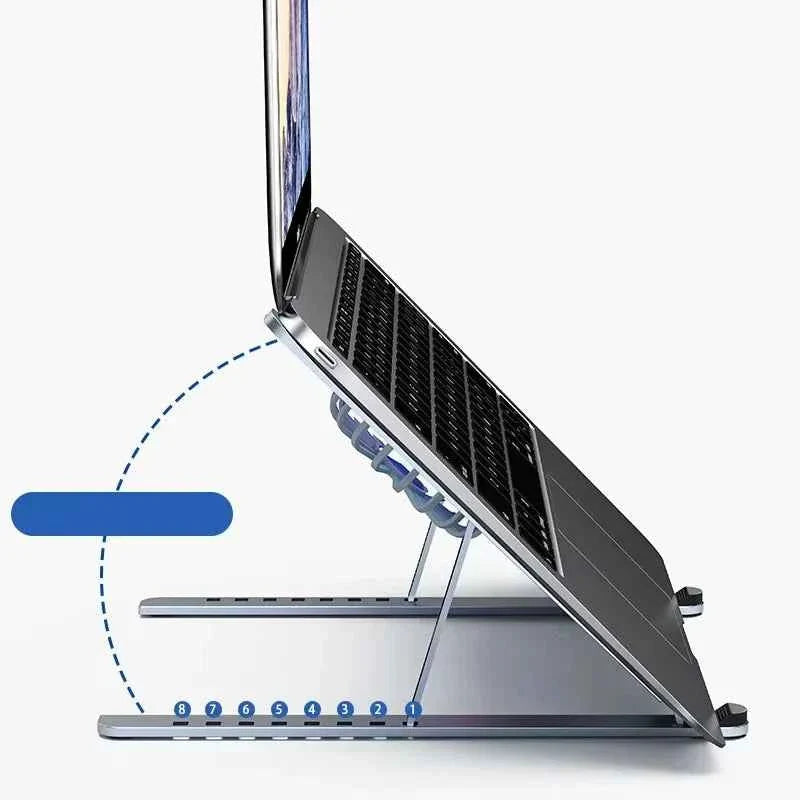 Desktop Aluminum Alloy Adjustable Big Fans Cooling Laptop Stand for 14 to 17.3inch Laptops