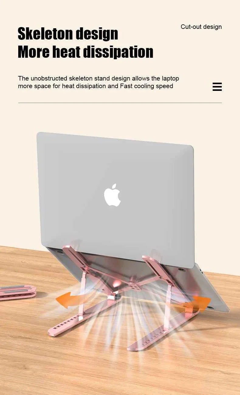 Aluminum Alloy Laptop Holder Stand Adjustable Foldable Portable for Notebook Computer Bracket Lifting Cooling Holder Non-slip