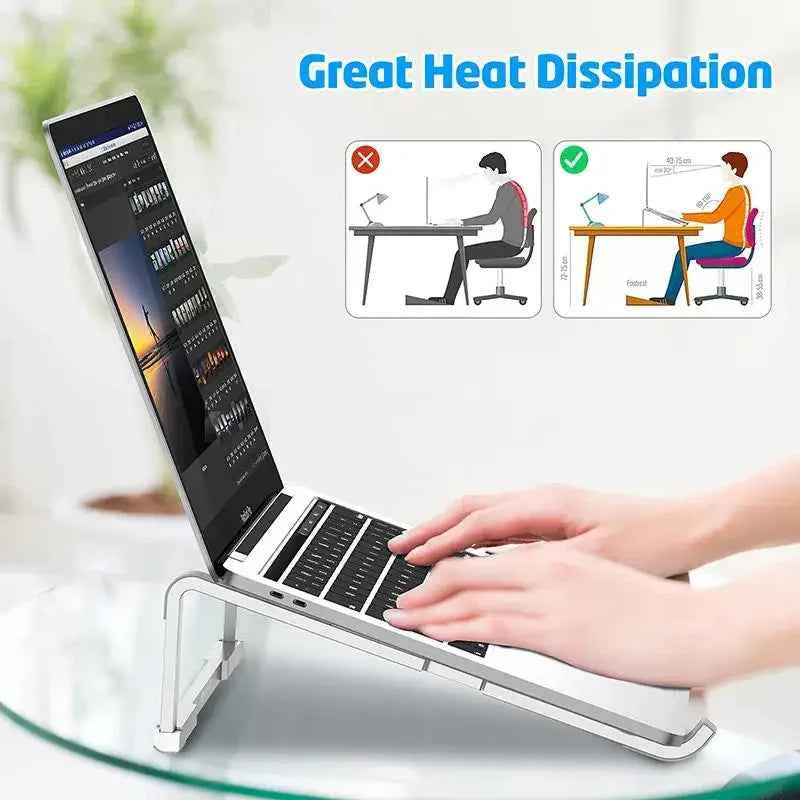 Universal Laptop Stand Foldable Adjustable Aluminum Alloy Notebook Holder Desktop Bracket for MacBook Air Pro Xiaomi