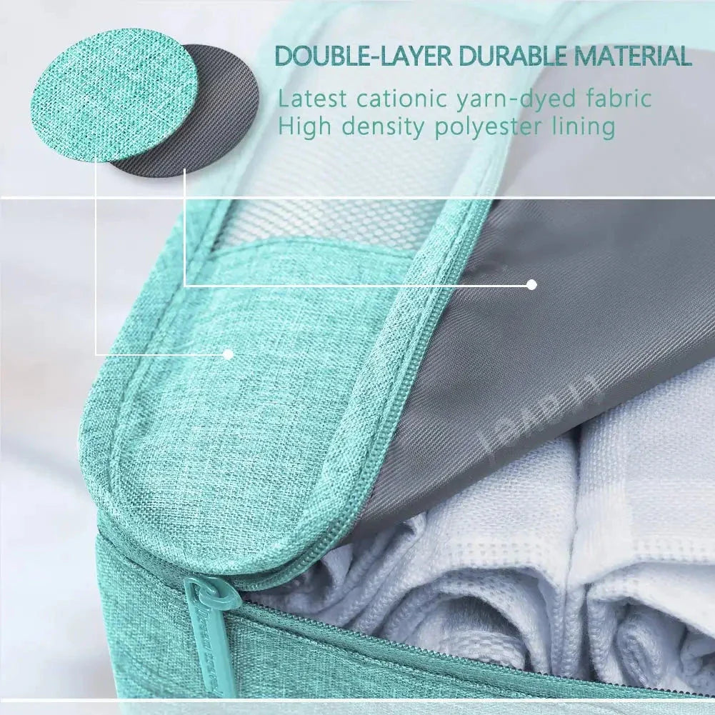 8/7/6 Pieces Set Travel Organizer Storage Bags Suitcase Packing Cubes Set Cases Portable Folding Luggage Clothes Shoe Tidy Pouch