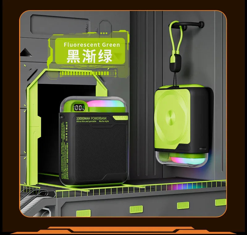 10000mAh Wireless Power Bank with Stand USB C Cable PD20W Fast Charging Magnetic External Spare Battery for IPhone Samsung Xiaom