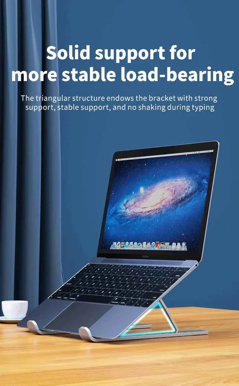 Metal Portable Foldable Laptop Stand Adjustable Notebook Holder Aluminum AD028
