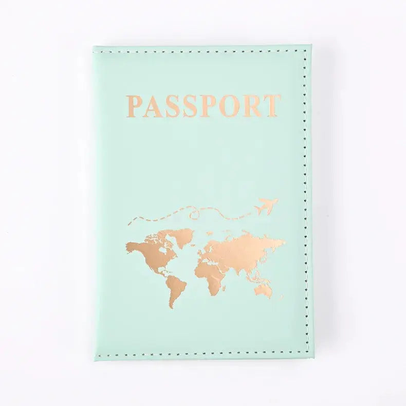 PU Passport Holder Map Pattern Ticket Passport Covers Travel Passport Protective Cover ID Credit Card Holder Travel Accessories