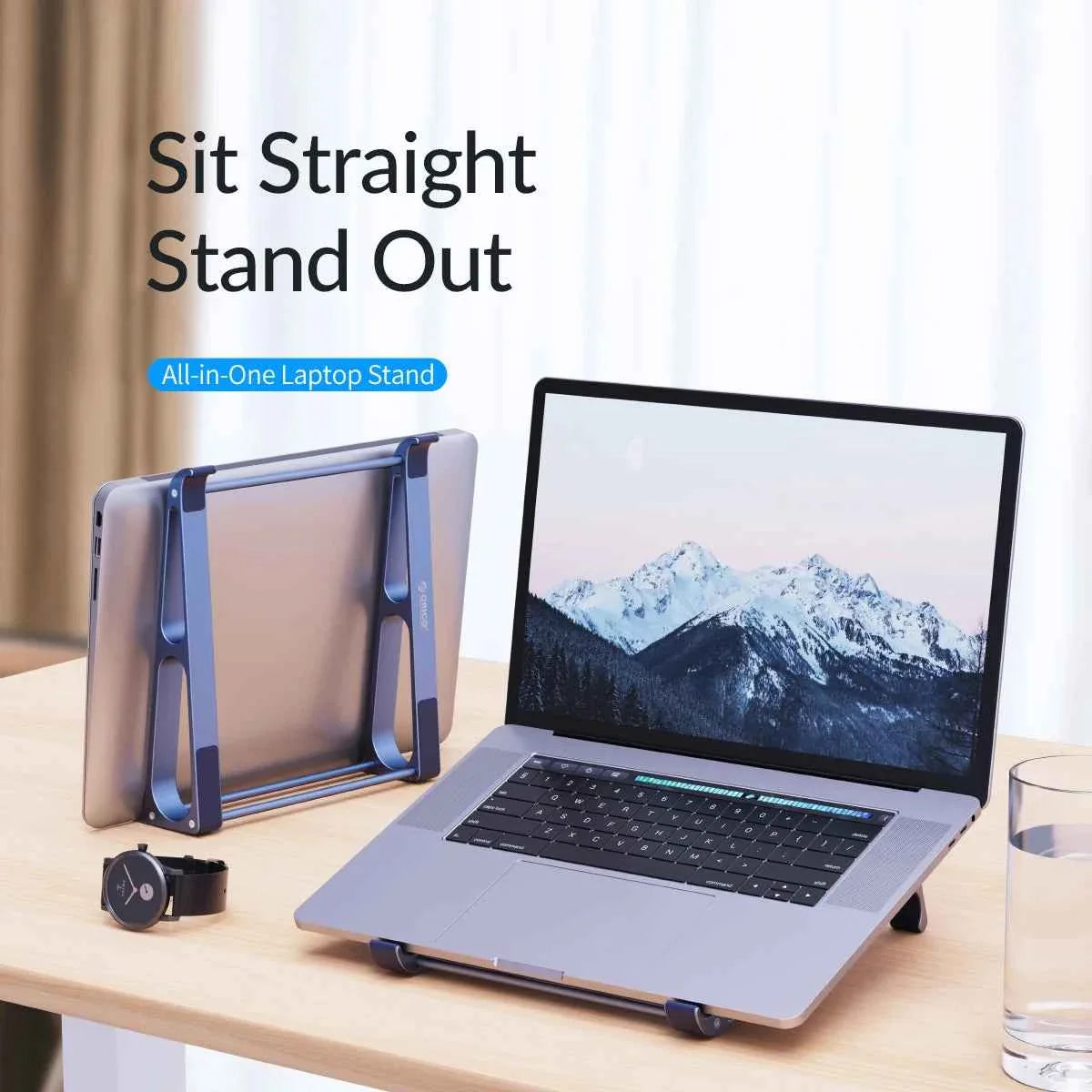 ORICO Laptop Stand Aluminium Laptop Stand Vertical Stand Notebook Desktop Holder Portable Tablet Stand for 13 to 17.4 inch Mac
