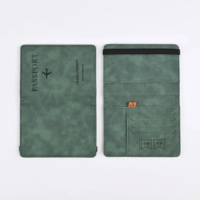 Men PU Leather Wallet Travel Passport Purse Card Male Travel Accessories Hand Carry Passport Business Cards Holder Wallet