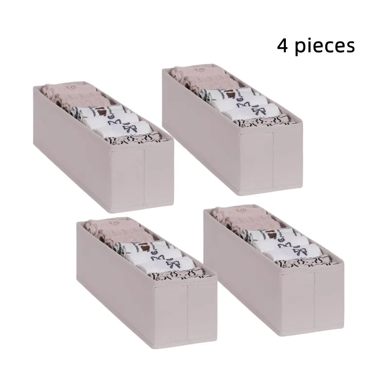 Foldable Underwear Socks Storage Box Panties Storage Boxes Clothes Organizer Cabinets Drawers Bedroom Wardrobe Separator Case
