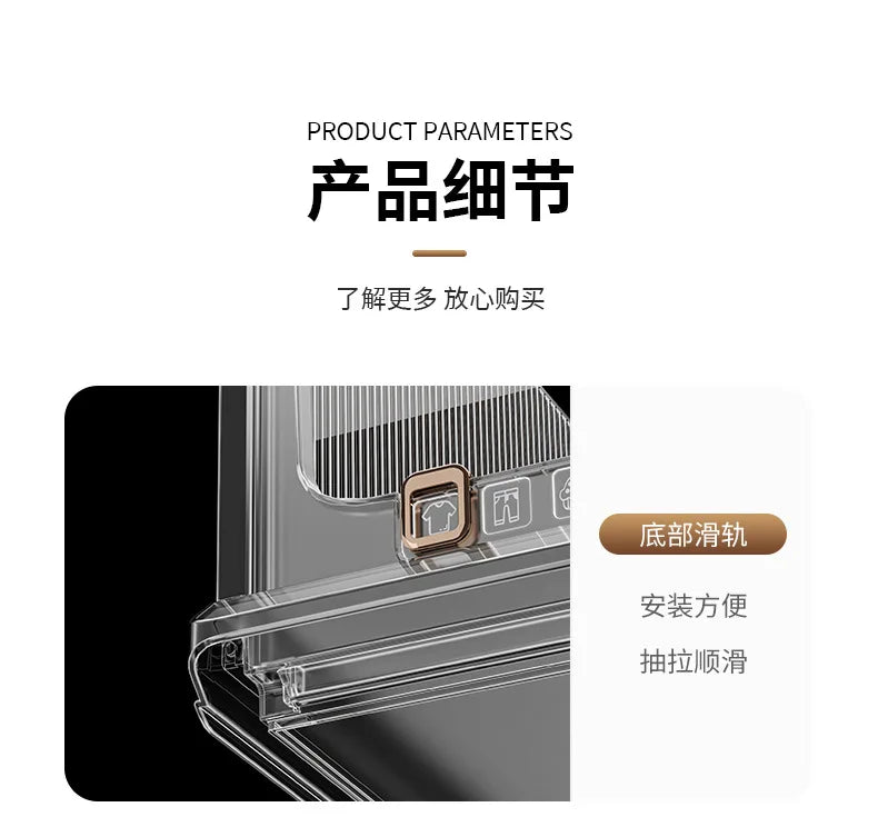 Large Capacity Foldable Storage Box Plastic Clothes Organizer Transparent Home Storage Trunk for Clothes Sundries Organizer