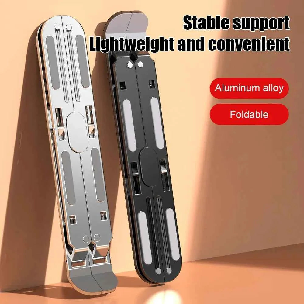 Aluminum Alloy Laptop Holder Stand Adjustable Foldable Portable for Notebook Computer Bracket Lifting Cooling Holder Non-slip