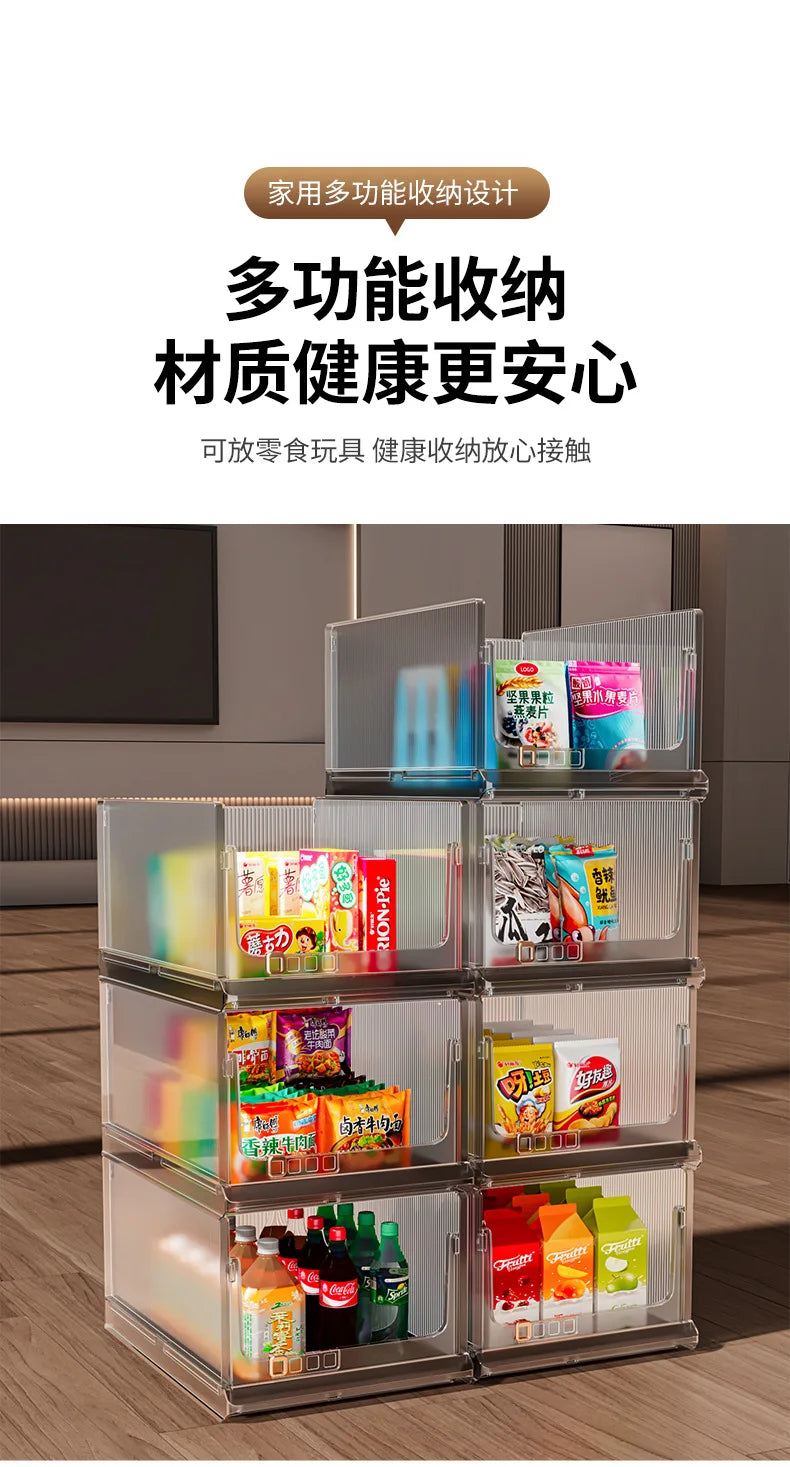 Large Capacity Foldable Storage Box Plastic Clothes Organizer Transparent Home Storage Trunk for Clothes Sundries Organizer