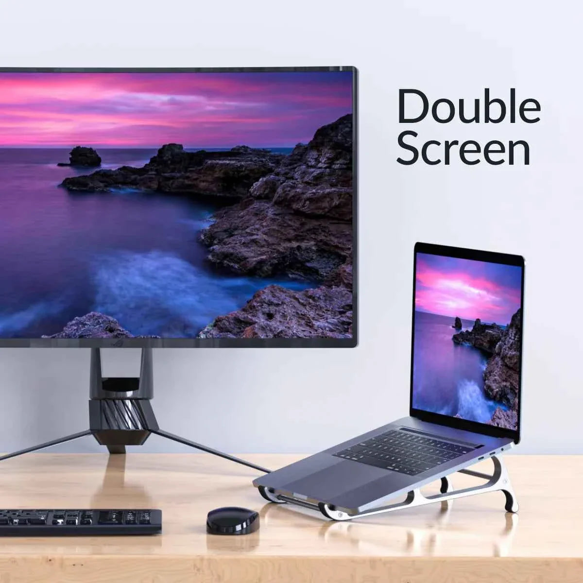 ORICO Laptop Stand Aluminium Laptop Stand Vertical Stand Notebook Desktop Holder Portable Tablet Stand for 13 to 17.4 inch Mac