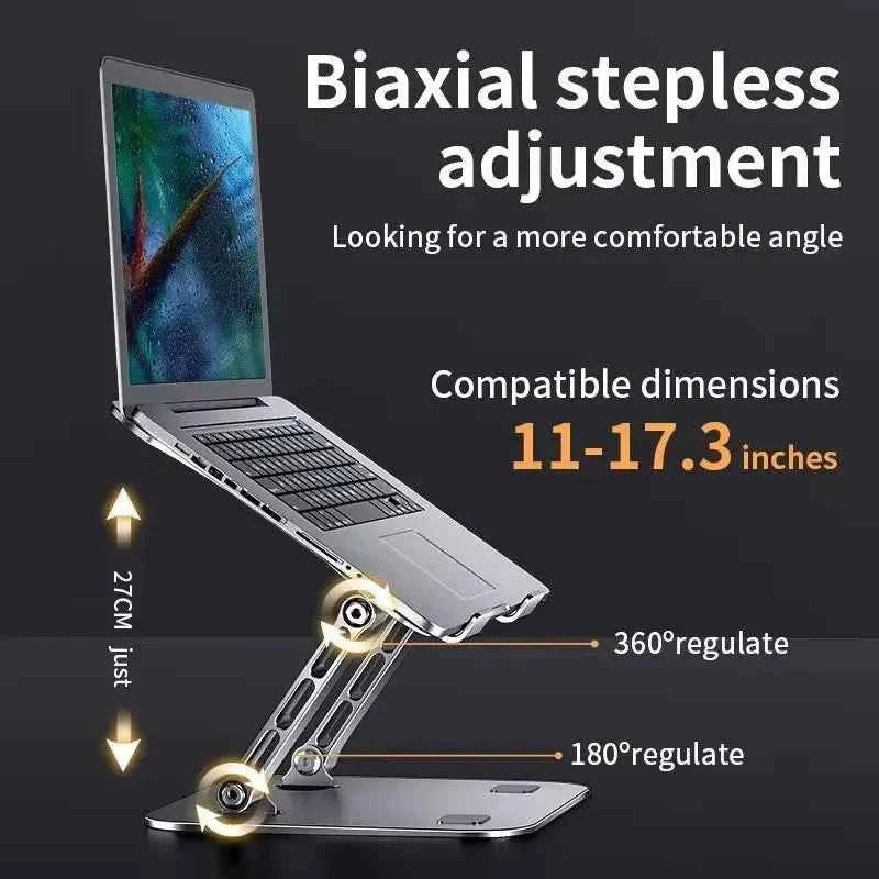 Tablet Stand Adjustable Aluminum Alloy Laptop Tablet up to 17 "Laptop Portable Folding Stand Cooling Stand Support