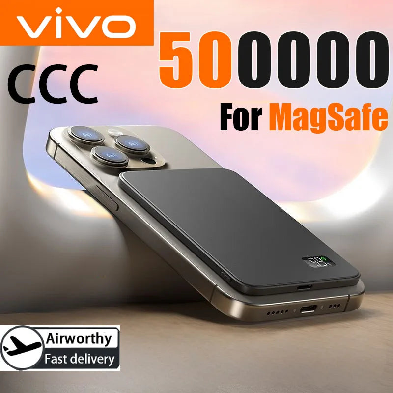 VIVO 50000mAh CCC Certification Thin Power Bank Ultra For MagSafe Magnetic Wireless Fast Charging Portable Battery Display