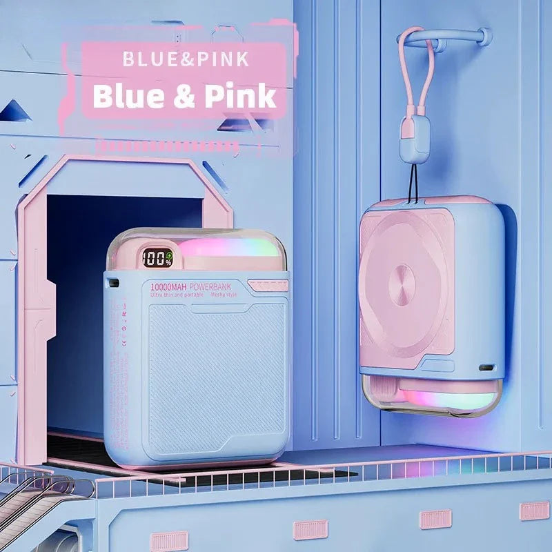 10000mAh Wireless Power Bank with Stand USB C Cable PD20W Fast Charging Magnetic External Spare Battery for IPhone Samsung Xiaom