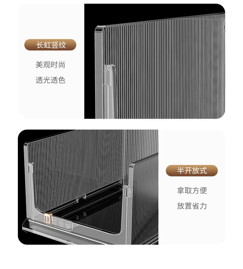 Large Capacity Foldable Storage Box Plastic Clothes Organizer Transparent Home Storage Trunk for Clothes Sundries Organizer