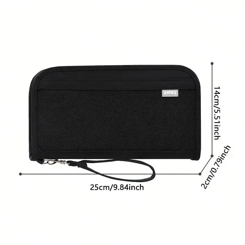 Boarding Passport Ticket Organizer - Secure passport wallet with multiple card slots and quick scan ID, RFID blocking-tan