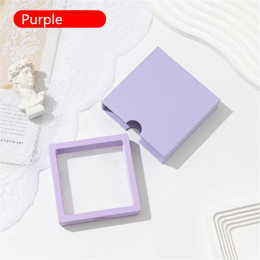 Drawer Jewelry Packaging Box Nail Earrings Necklace Ring Storage PE Film Suspension Anti-oxidation Gift Box Jewelry Box Joyero