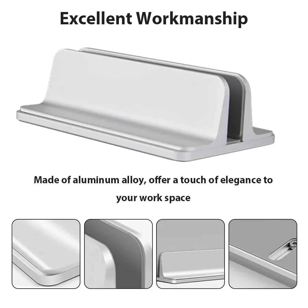 Vertical Laptop Stand For Macbook Air Pro 13 15 16 Desktop Aluminum Stand With Adjustable Dock Size For Notebook Computer Stand