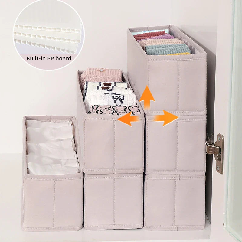 Foldable Underwear Socks Storage Box Panties Storage Boxes Clothes Organizer Cabinets Drawers Bedroom Wardrobe Separator Case