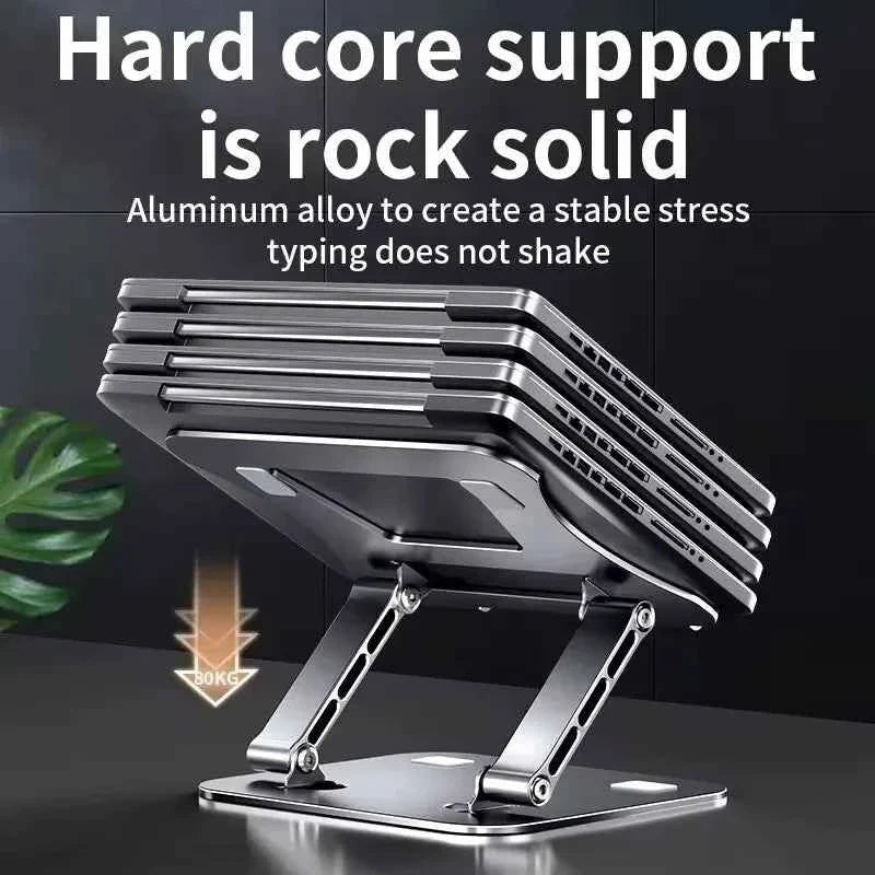 Tablet Stand Adjustable Aluminum Alloy Laptop Tablet up to 17 "Laptop Portable Folding Stand Cooling Stand Support