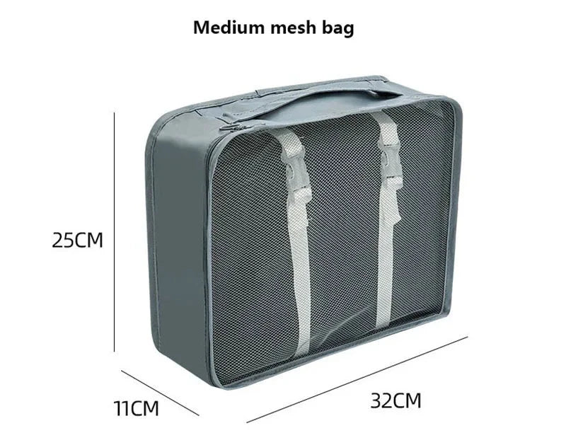 8/9/10/11 Pcs Set Travel Organizer Storage Bags Suitcase Packing Cubes Set Cases Portable Luggage Clothe Shoe Tidy Pouch Folding